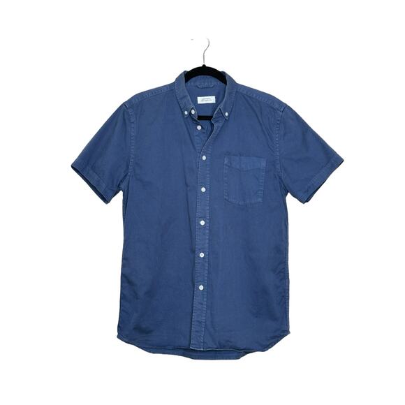 Saturday New York City blue short sleeves buttoned shirt size Small - Picture 7 of 9